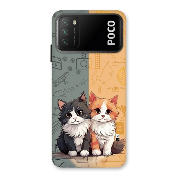 Cute Lovely Cats Back Case for Poco M3