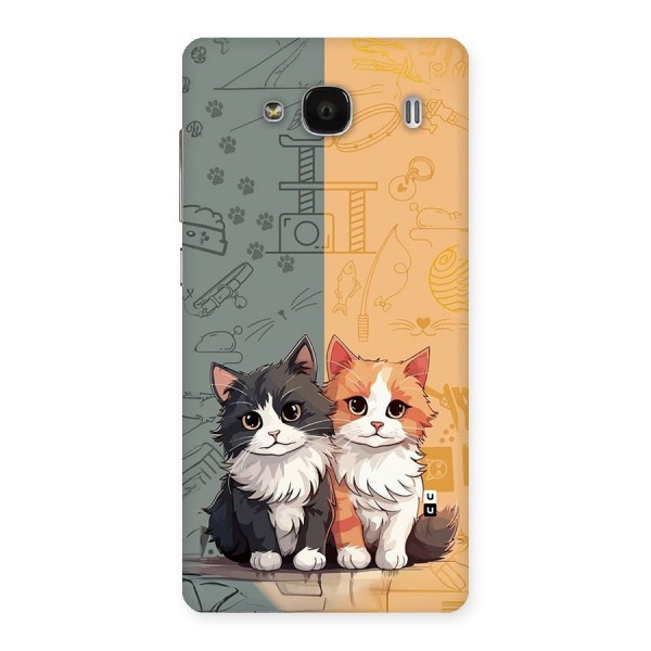 Cute Lovely Cats Back Case for Redmi 2 Prime