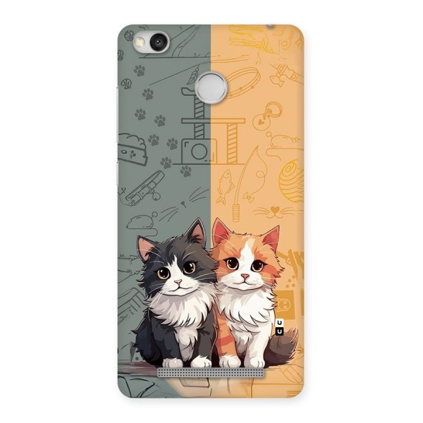Cute Lovely Cats Back Case for Redmi 3S Prime