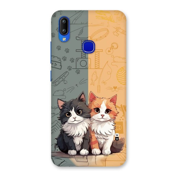 Cute Lovely Cats Back Case for Vivo Y91