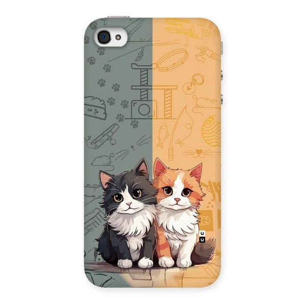 Cute Lovely Cats Back Case for iPhone 4 4s