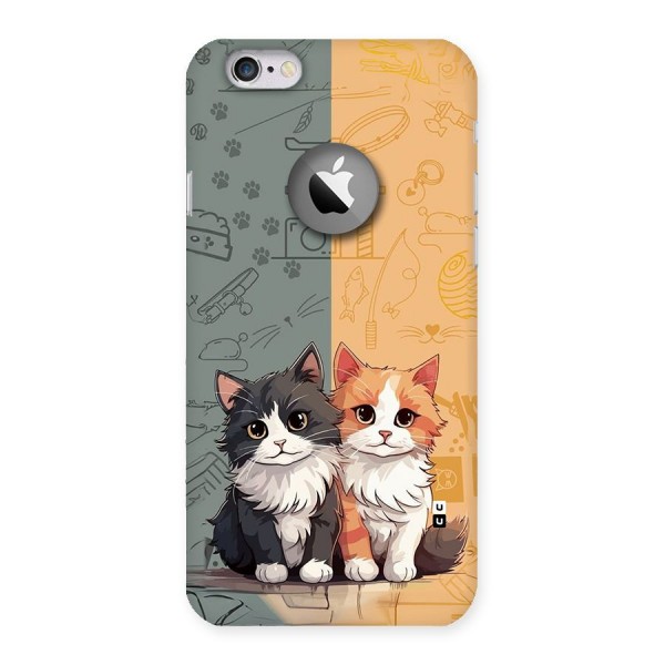 Cute Lovely Cats Back Case for iPhone 6 Logo Cut