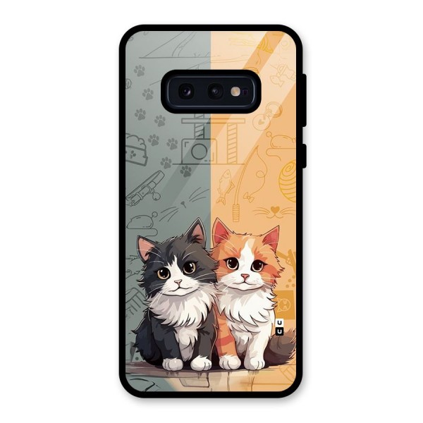 Cute Lovely Cats Glass Back Case for Galaxy S10e