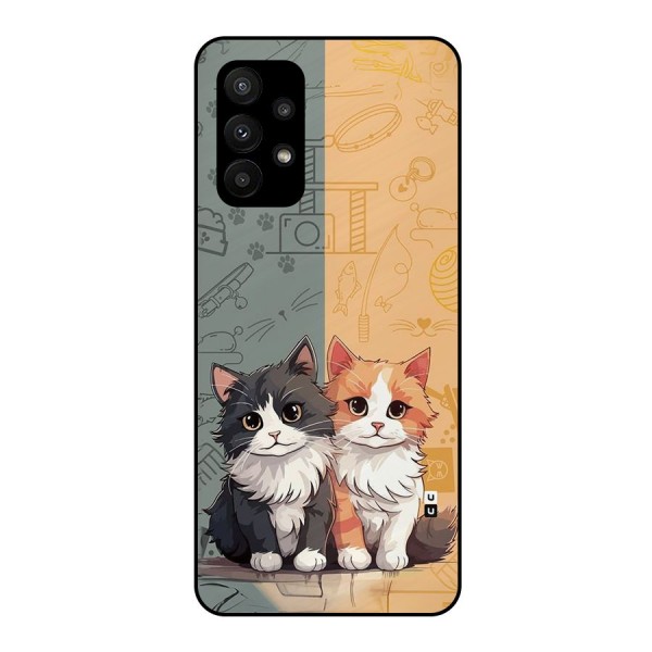 Cute Lovely Cats Metal Back Case for Galaxy A23