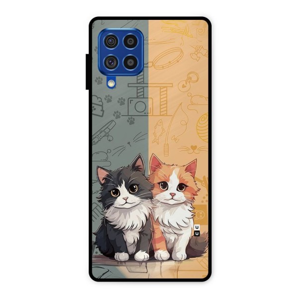 Cute Lovely Cats Metal Back Case for Galaxy F62