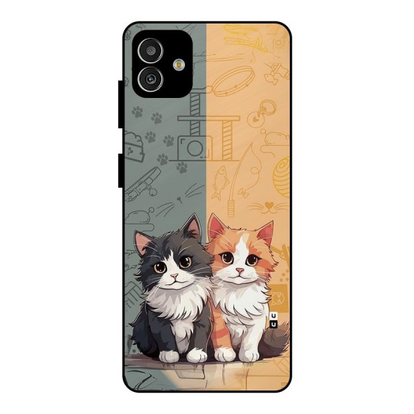 Cute Lovely Cats Metal Back Case for Galaxy M13 5G