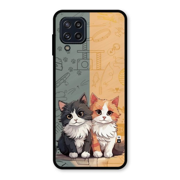 Cute Lovely Cats Metal Back Case for Galaxy M32