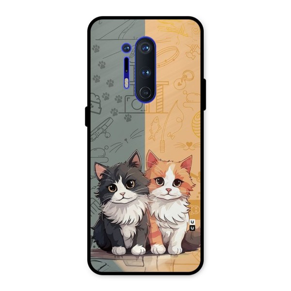 Cute Lovely Cats Metal Back Case for OnePlus 8 Pro