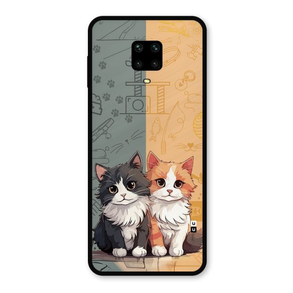 Cute Lovely Cats Metal Back Case for Poco M2 Pro