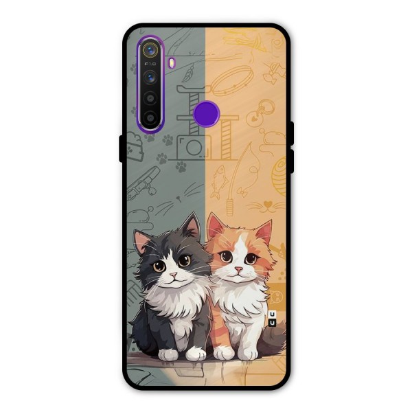 Cute Lovely Cats Metal Back Case for Realme 5