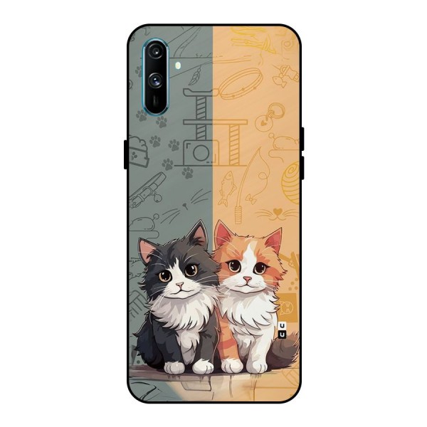 Cute Lovely Cats Metal Back Case for Realme C3