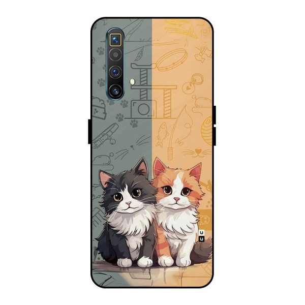 Cute Lovely Cats Metal Back Case for Realme X3
