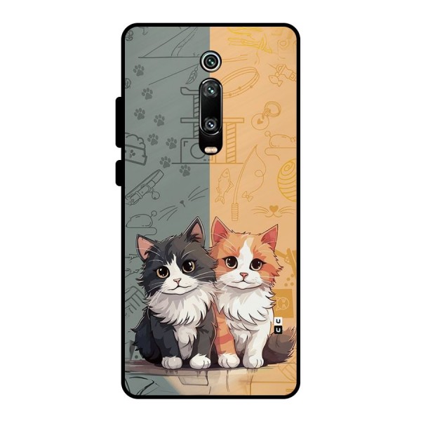 Cute Lovely Cats Metal Back Case for Redmi K20 Pro