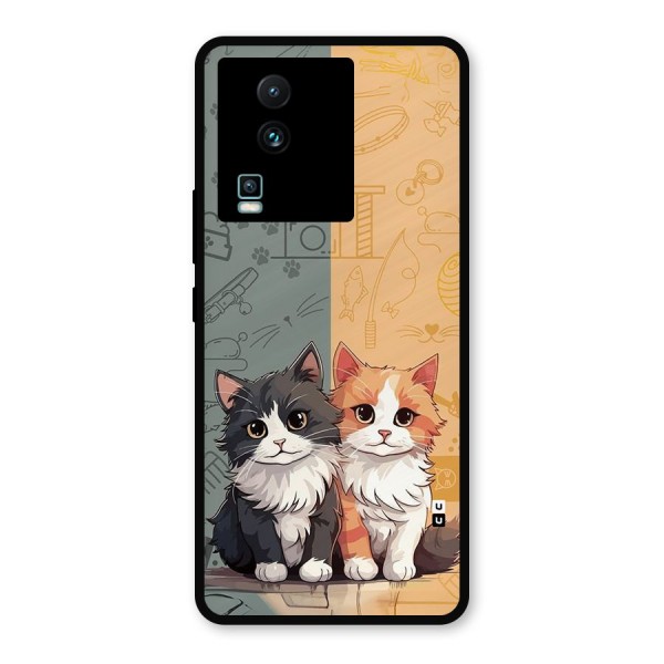 Cute Lovely Cats Metal Back Case for iQOO Neo 7 Pro