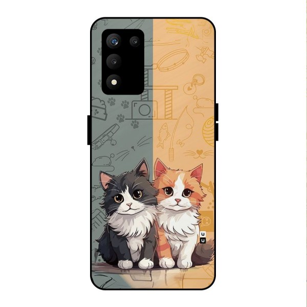 Cute Lovely Cats Metal Back Case for realme 9 5G SE