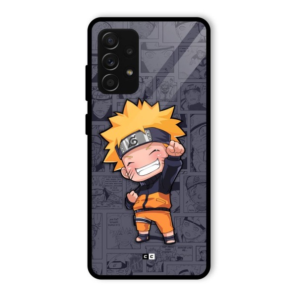 Cute Naruto Uzumaki Glass Back Case for Galaxy A53 5G