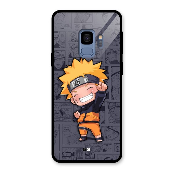 Cute Naruto Uzumaki Glass Back Case for Galaxy S9