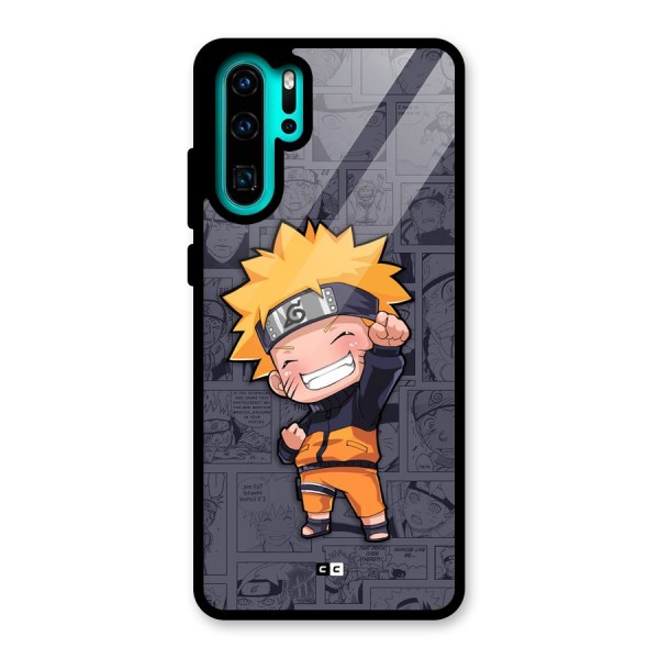 Cute Naruto Uzumaki Glass Back Case for Huawei P30 Pro