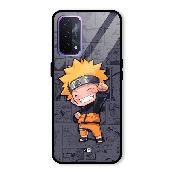 Cute Naruto Uzumaki Glass Back Case for Oppo A74 5G
