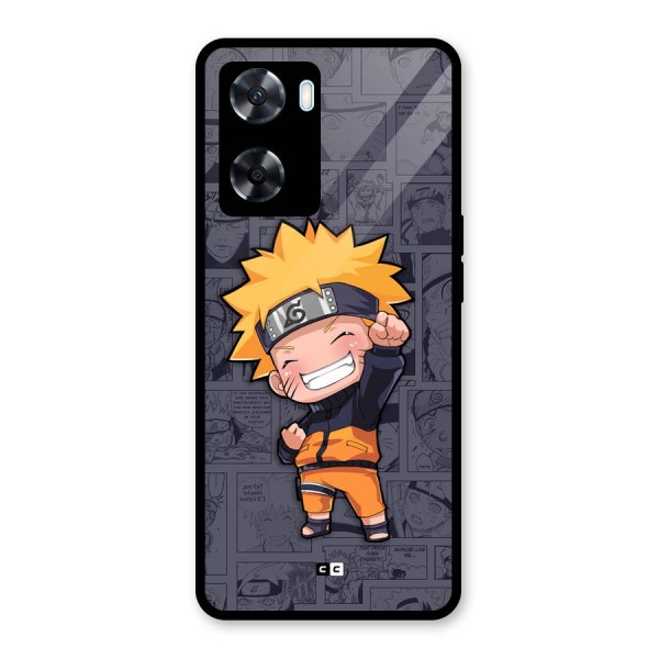 Cute Naruto Uzumaki Glass Back Case for Oppo A77