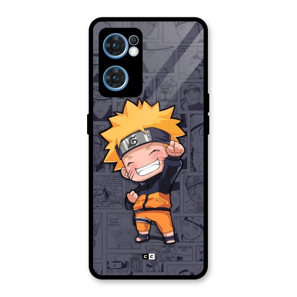 Cute Naruto Uzumaki Glass Back Case for Oppo Reno7 5G