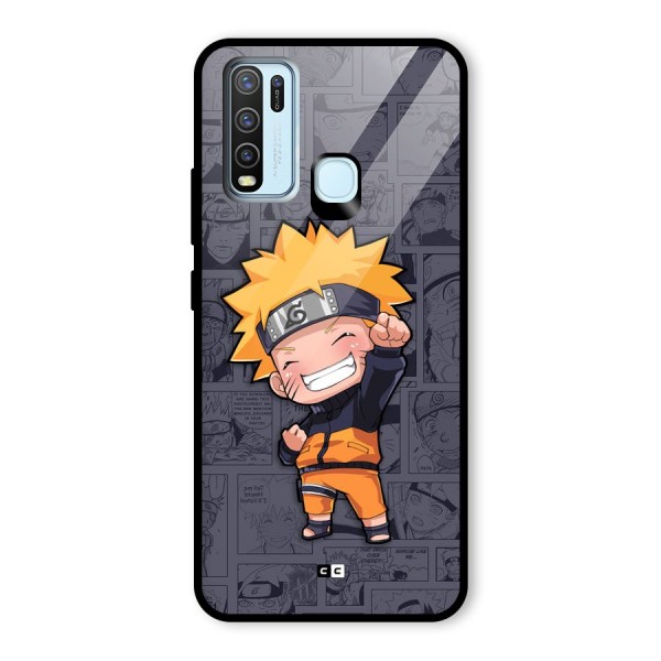 Cute Naruto Uzumaki Glass Back Case for Vivo Y30