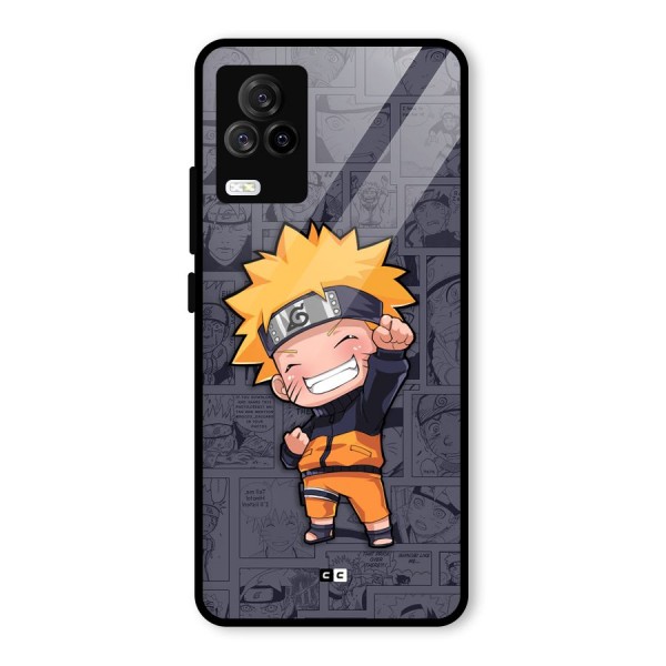 Cute Naruto Uzumaki Glass Back Case for Vivo iQOO 7 Legend 5G