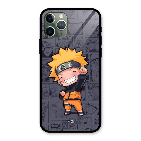 Cute Naruto Uzumaki Glass Back Case for iPhone 11 Pro