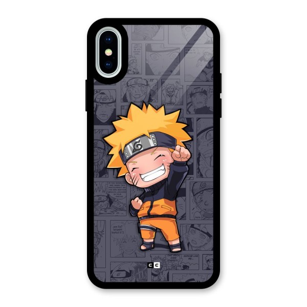 Cute Naruto Uzumaki Glass Back Case for iPhone X