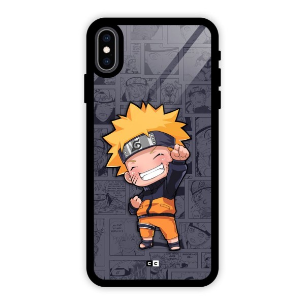 Cute Naruto Uzumaki Glass Back Case for iPhone XS Max