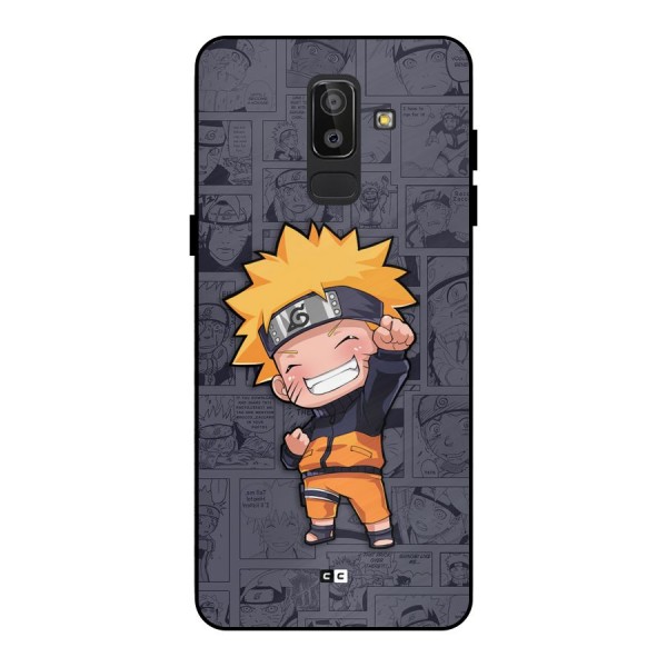 Cute Naruto Uzumaki Metal Back Case for Galaxy J8