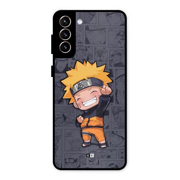 Cute Naruto Uzumaki Metal Back Case for Galaxy S21 Plus