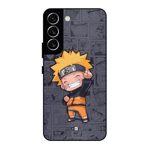 Cute Naruto Uzumaki Metal Back Case for Galaxy S22 5G