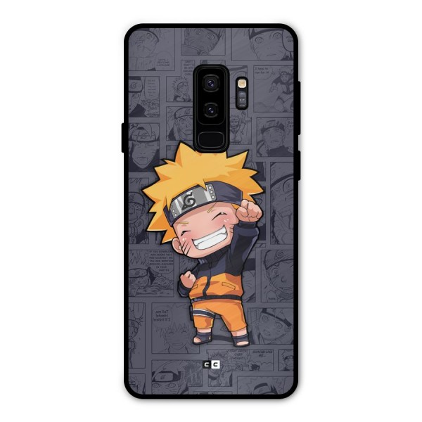 Cute Naruto Uzumaki Metal Back Case for Galaxy S9 Plus