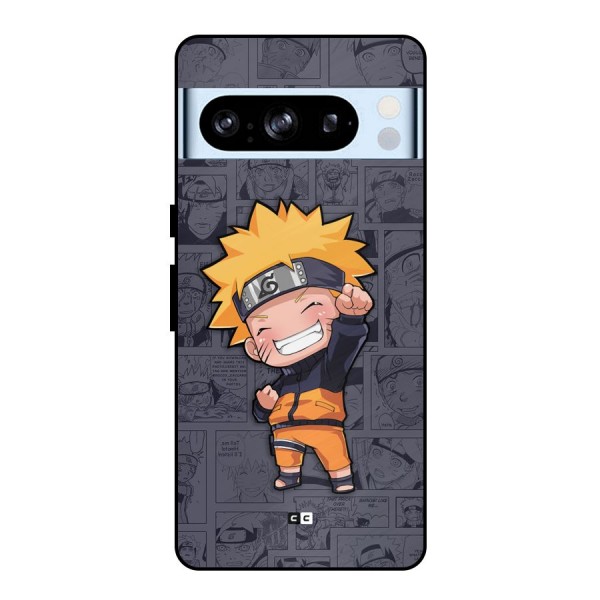 Cute Naruto Uzumaki Metal Back Case for Google Pixel 8 Pro