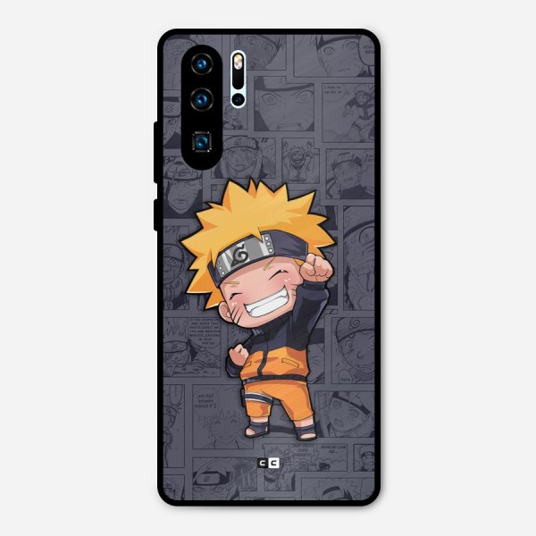 Cute Naruto Uzumaki Metal Back Case for Huawei P30 Pro
