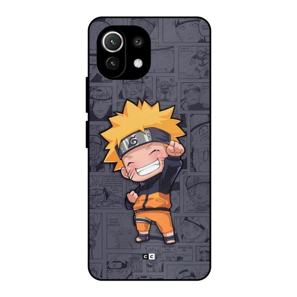 Cute Naruto Uzumaki Metal Back Case for Mi 11 Lite NE 5G