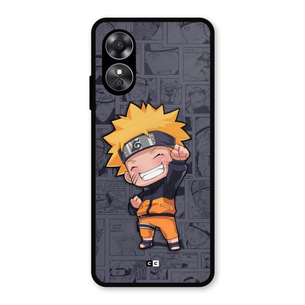 Cute Naruto Uzumaki Metal Back Case for Oppo A17