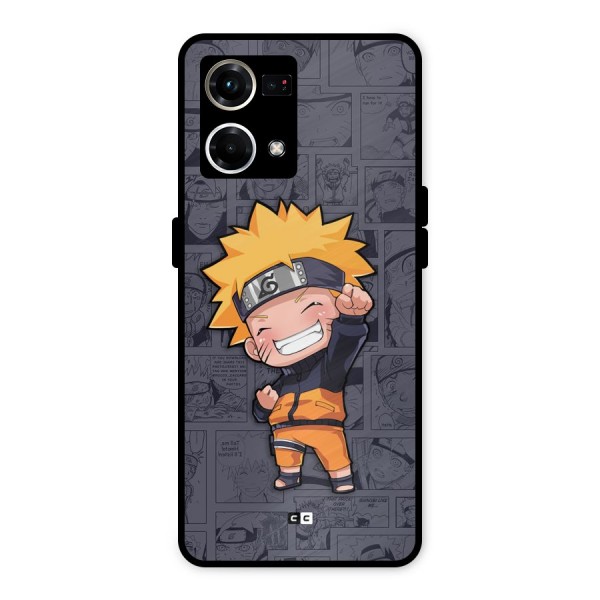 Cute Naruto Uzumaki Metal Back Case for Oppo F21 Pro 4G