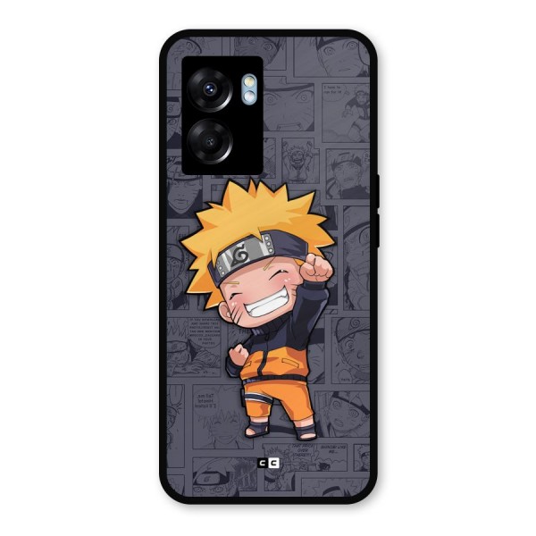 Cute Naruto Uzumaki Metal Back Case for Oppo K10 (5G)