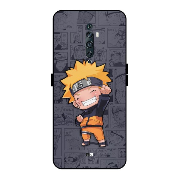 Cute Naruto Uzumaki Metal Back Case for Oppo Reno2 F
