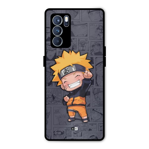 Cute Naruto Uzumaki Metal Back Case for Oppo Reno6 Pro 5G