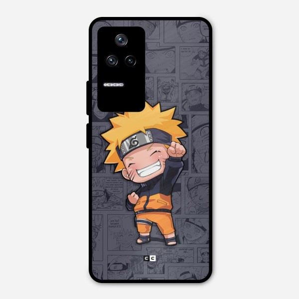 Cute Naruto Uzumaki Metal Back Case for Poco F4 5G