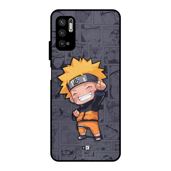 Cute Naruto Uzumaki Metal Back Case for Poco M3 Pro 5G