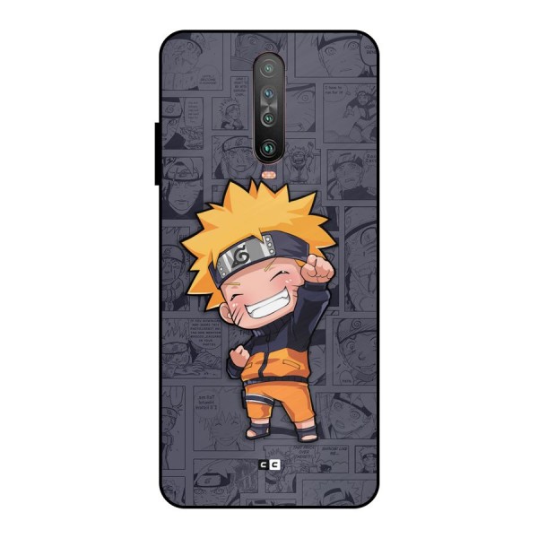 Cute Naruto Uzumaki Metal Back Case for Poco X2