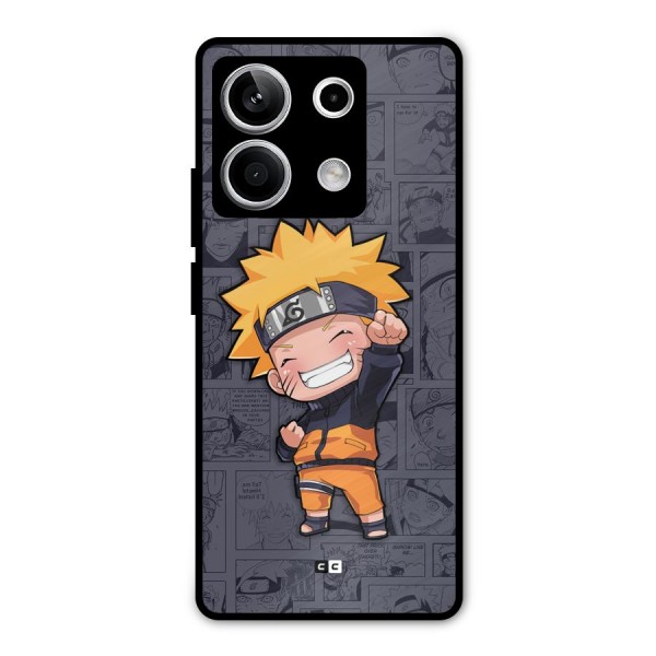 Cute Naruto Uzumaki Metal Back Case for Redmi Note 13 5G