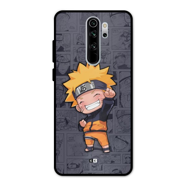 Cute Naruto Uzumaki Metal Back Case for Redmi Note 8 Pro