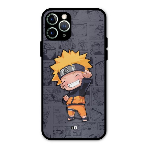 Cute Naruto Uzumaki Metal Back Case for iPhone 11 Pro Max
