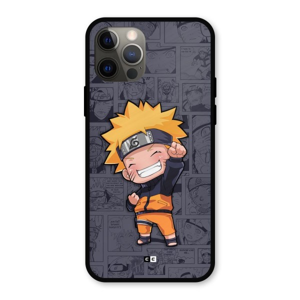 Cute Naruto Uzumaki Metal Back Case for iPhone 12 Pro