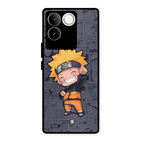Cute Naruto Uzumaki Metal Back Case for iQOO Z7 Pro